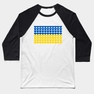 Ukrainian Flag of Hearts Baseball T-Shirt